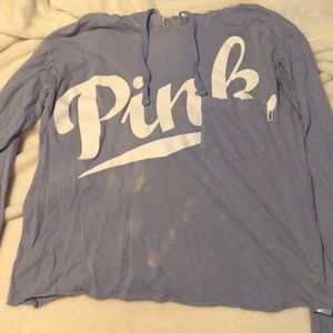 pink lightweight hoodie